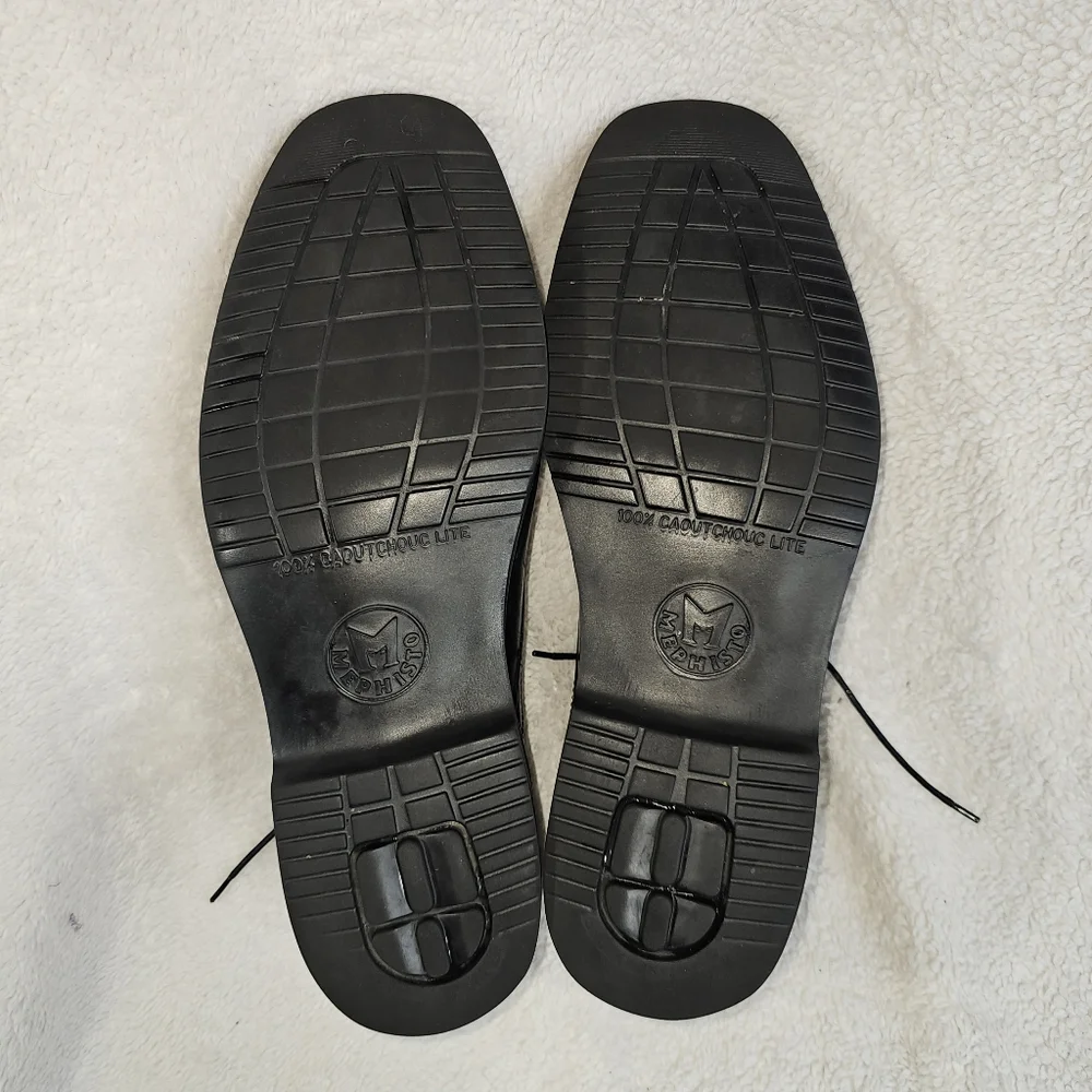 Mephisto Oxford Shoes Mens 11.5 Black  Leather Janeiro Comfort Square Toe. - Picture 12 of 14